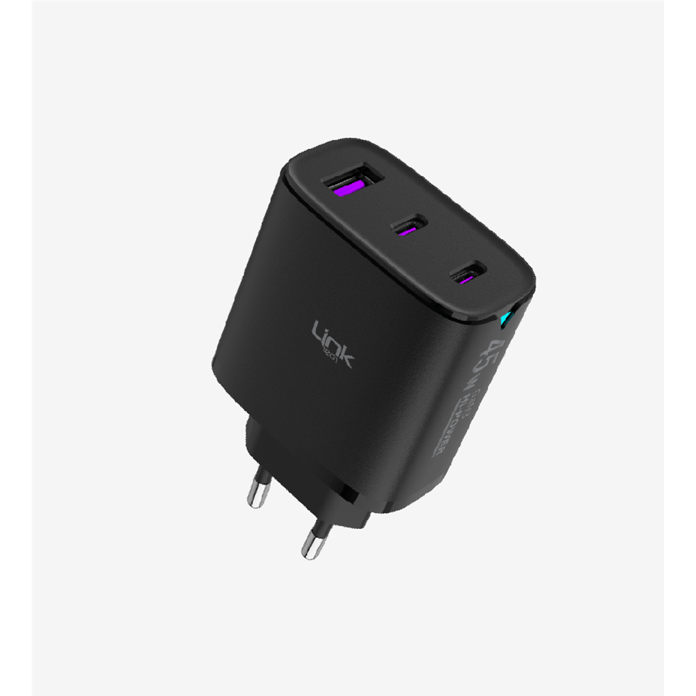 LİNKTECH C317 SİYAH 45W PD BAŞLIK