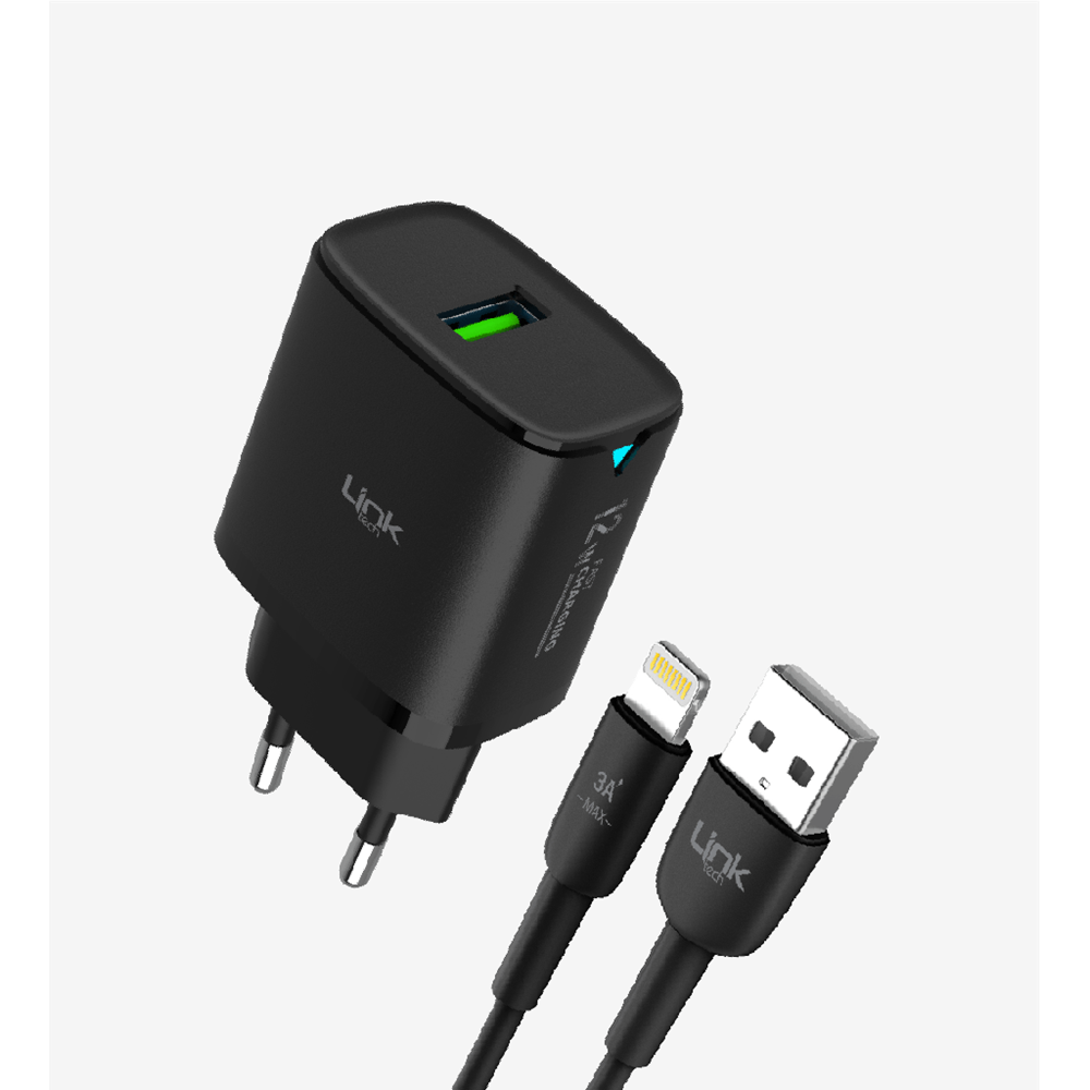 LİNKTECH C302 12W SİYAH IPHONE SET