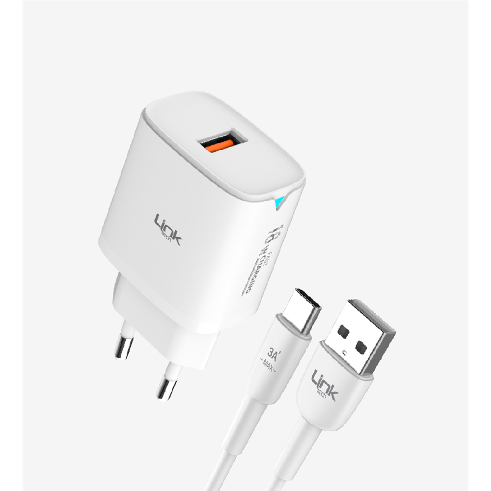 LİNKTECH C303 18W BEYAZ TYPE-C SET