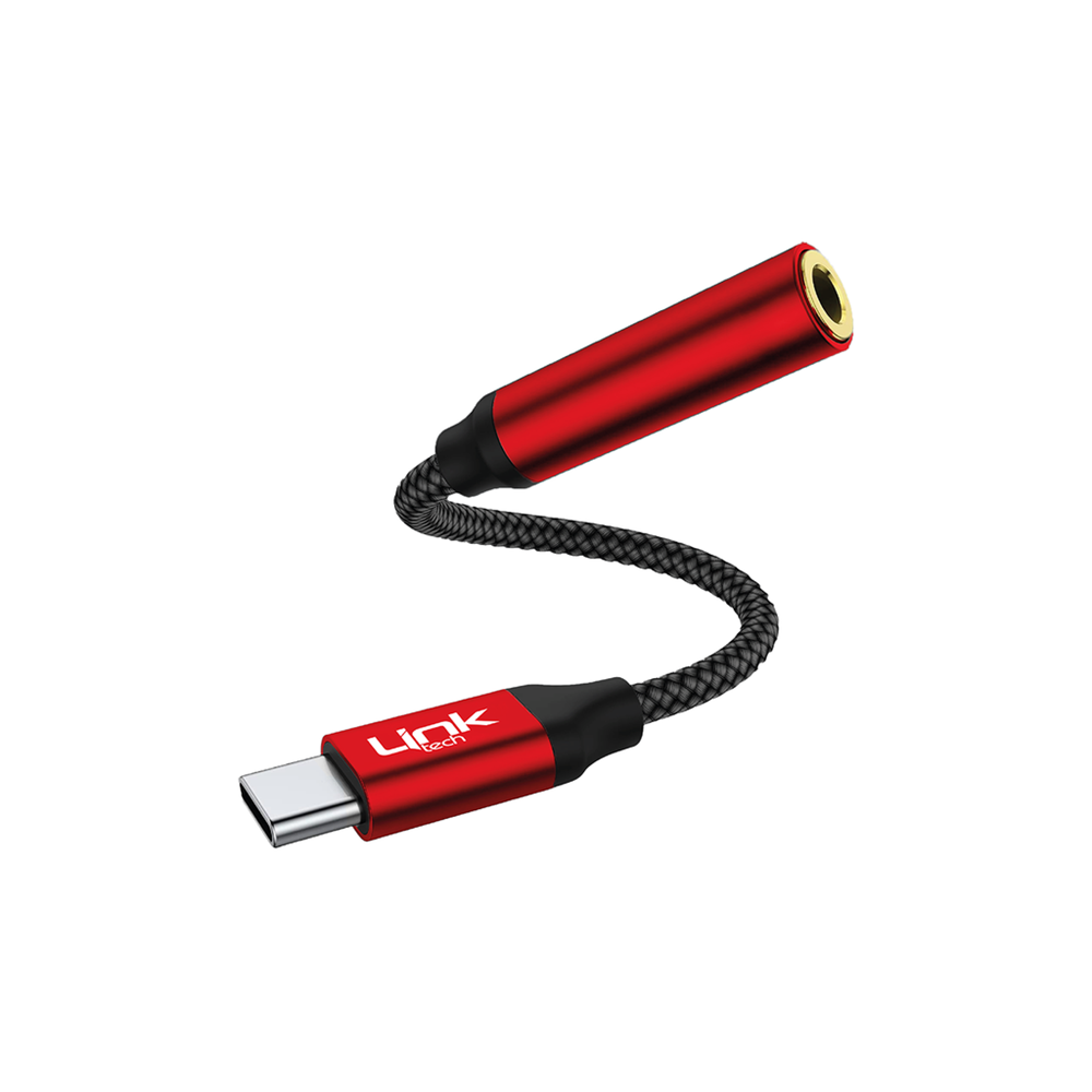 LİNKTECH A195 KIRMIZI TYPE-C TO AUX ÇEVİRİCİ