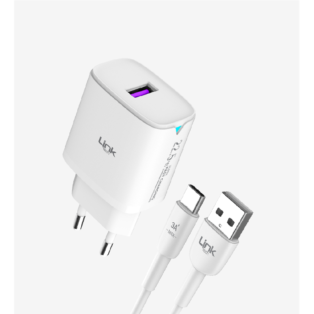 LİNKTECH C306 22.5W BEYAZ TYPE-C SET