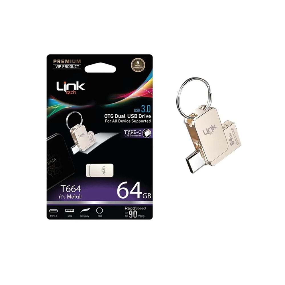 LİNKTECH T664 64 GB TYPE-C OTG FLASH BELLEK