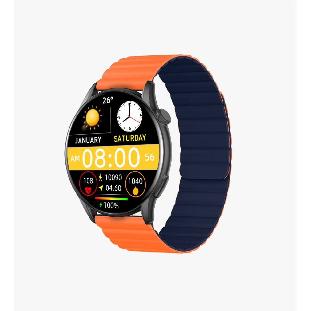 LİNKTECH S104 ORANGE+BLUE PREMİUM AKILLI SAAT