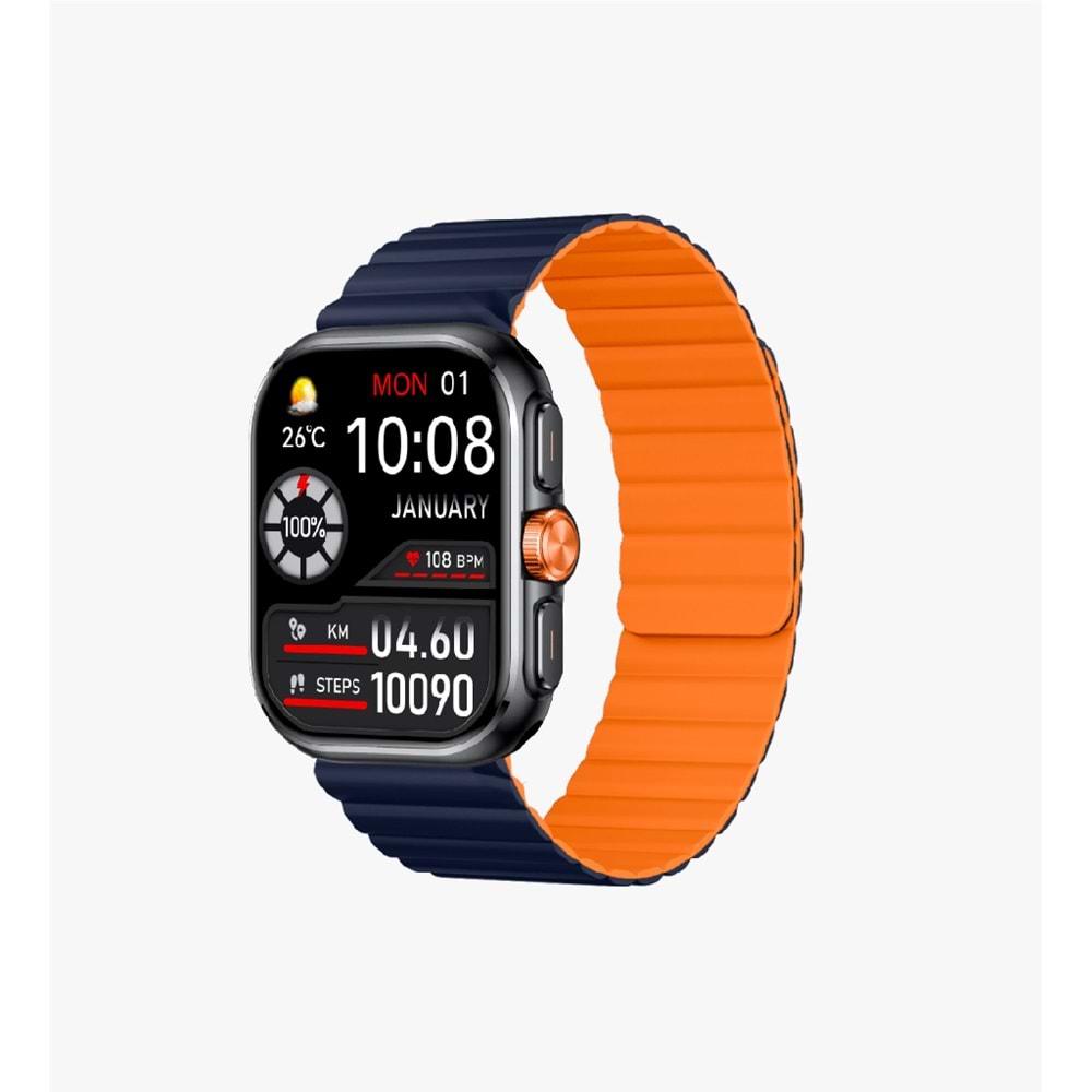 LİNKTECH S105 BLUE+ORANGE PREMİUM AKILLI SAAT
