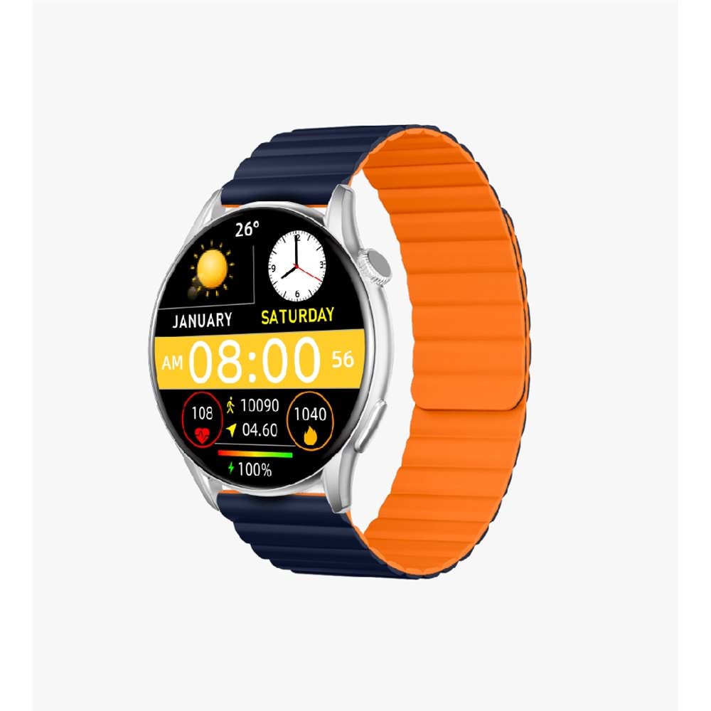 LİNKTECH S104 BLUE+ORANGE PREMİUM AKILLI SAAT