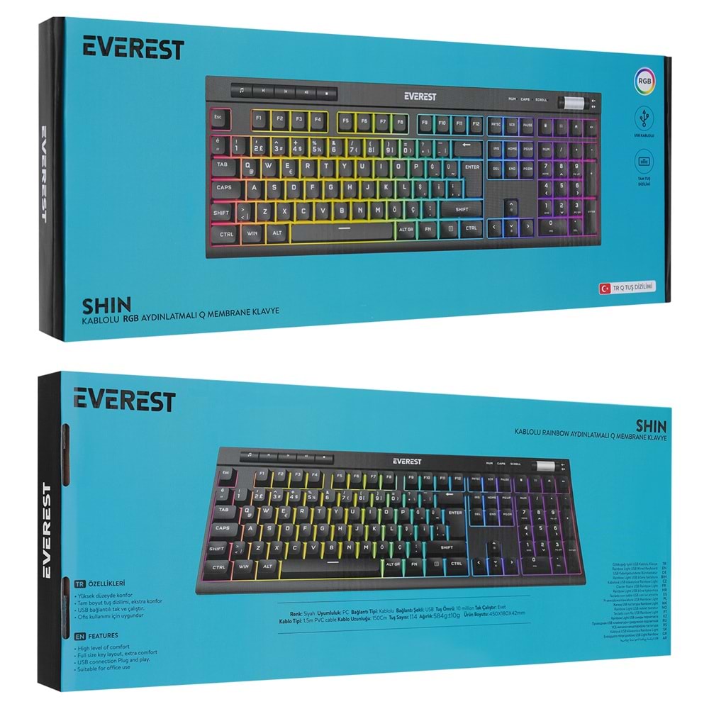 EVEREST KB-68 SHİN OYUNCU KLAVYE