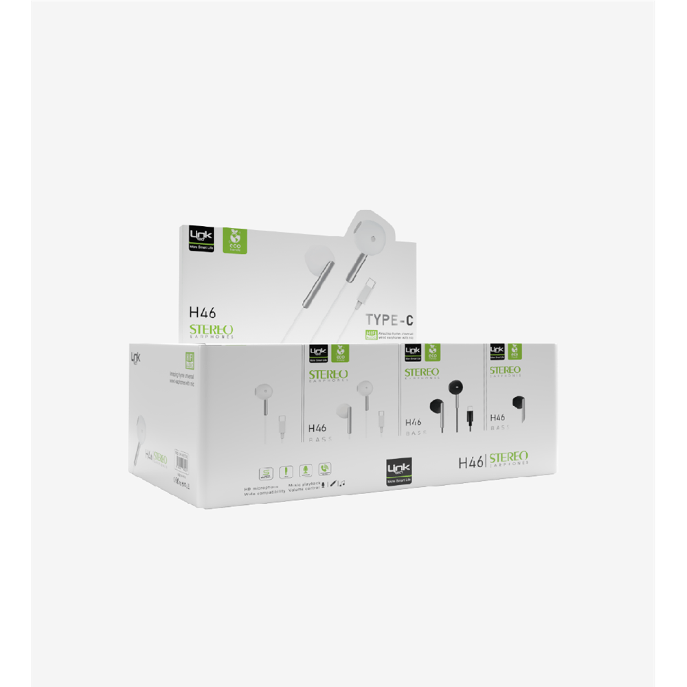 LİNKTECH H46 TYPE-C KULAKLIK (40LI PAKET)
