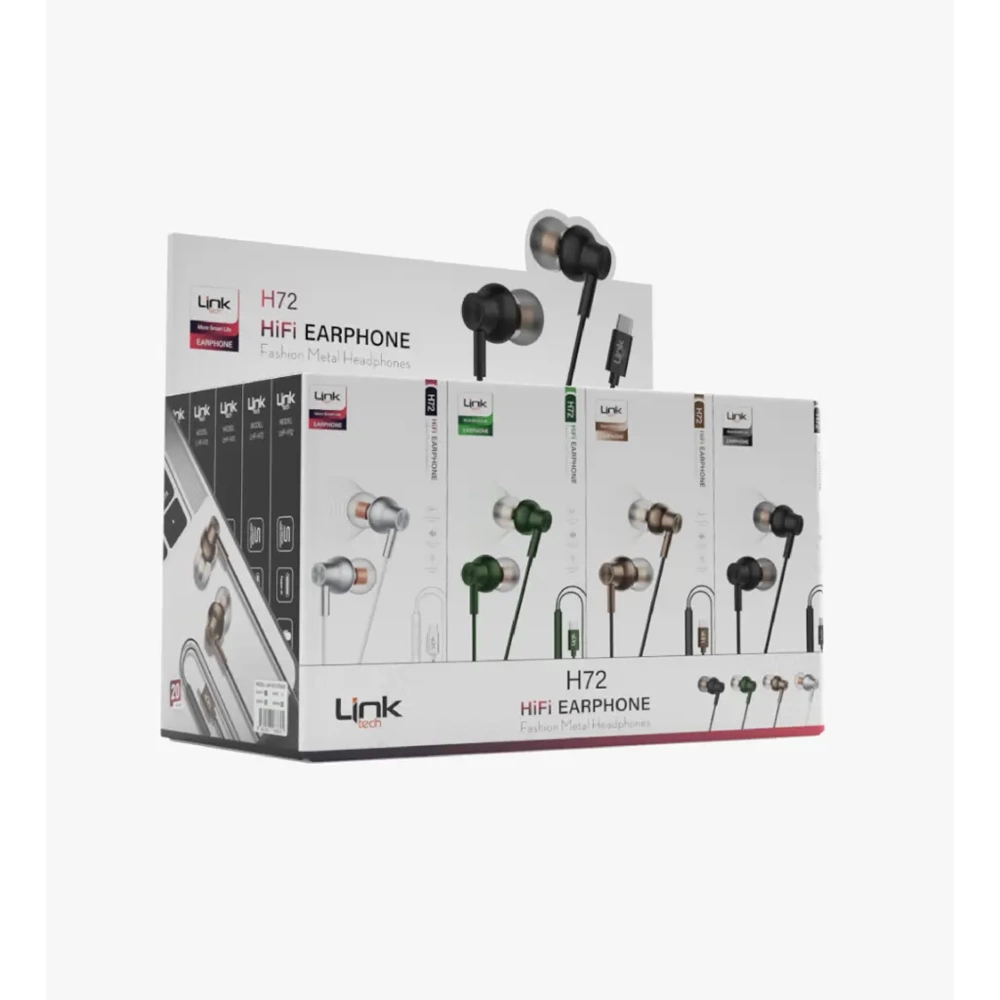 LİNKTECH H72 TYPE-C KULAKLIK (20Lİ PAKET)