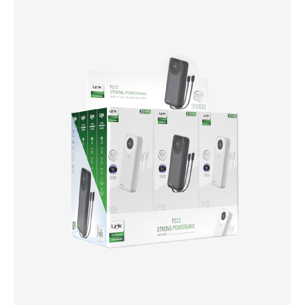 LİNKTECH P222 20.000 MAH POWERBANK (12Lİ PAKET)