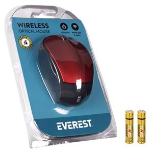 EVEREST SM-340 KIRMIZI KABLOSUZ MOUSE