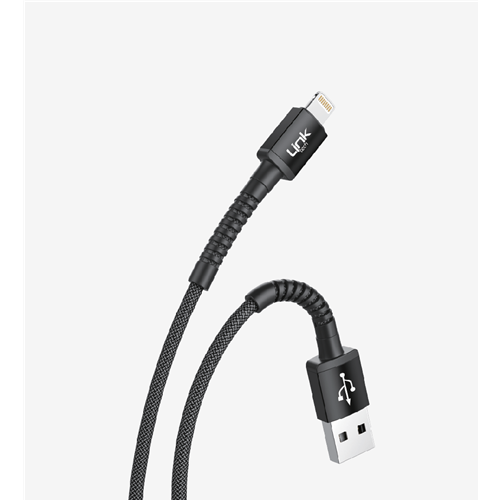 LİNKTECH K550 3A SİYAH IPHONE KABLO