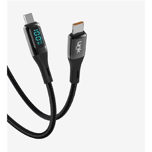 LİNKTECH K680 100W GÖSTERGELİ TYPE-C TO TYPE-C KABLO