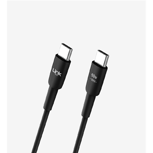 LİNKTECH K622 30CM SİYAH TYPE-C TO TYPE-C KABLO
