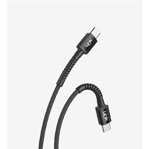 LİNKTECH K598 60W SİYAH TYPE-C TO TYPE-C KABLO