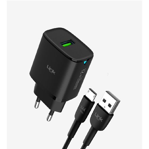 LİNKTECH C301 12W SİYAH MİCRO SET