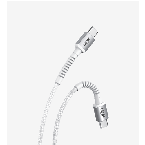 LİNKTECH K598 60W BEYAZ TYPE-C TO TYPE-C KABLO