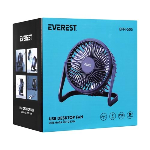 EVEREST EFN-505 LACİVERT USB FAN