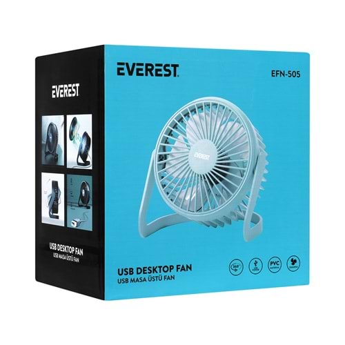 EVEREST EFN-505 TURKUAZ USB FAN