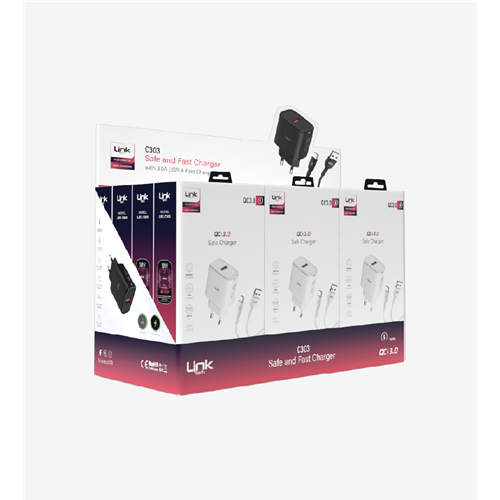 LİNKTECH C303 18W TYPE-C SET 12Lİ PAKET