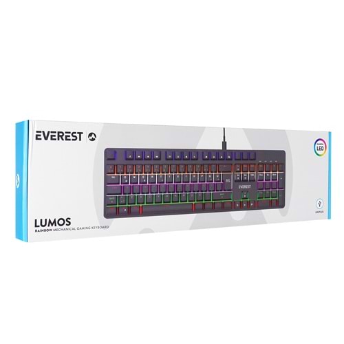 RAMPAGE KB-MK1 LUMOS SİYAH BLUE SWITCH OYUNCU KLAVYE