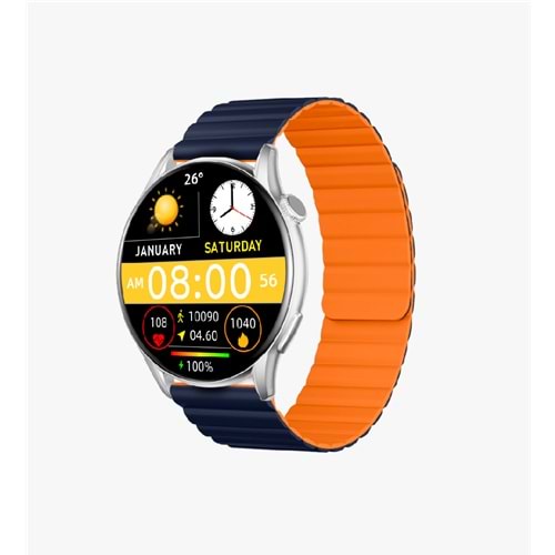 LİNKTECH S104 BLUE+ORANGE PREMİUM AKILLI SAAT