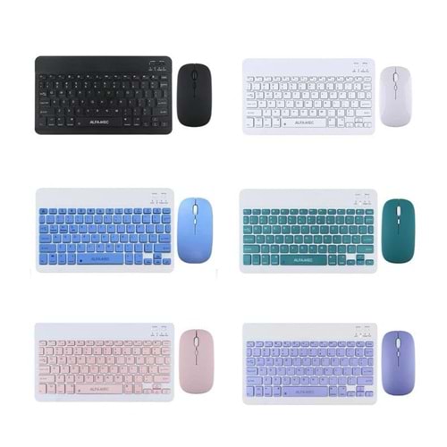 MİNİ BLUETOOTH KLAVYE+MOUSE SET RENKLİ