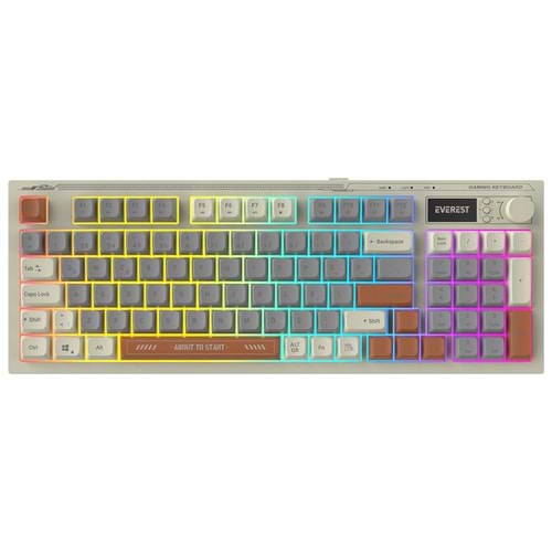 EVEREST KB-79 SILENT PRO MAVİ/GRİ/KAHVE OYUNCU KLAVYE
