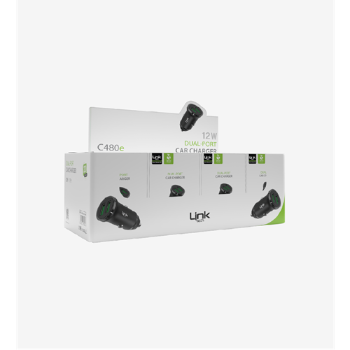 LİNKTECH ECO C480E 12W ÇİFT ÇIKIŞLI ARAÇ BAŞLIK (20Lİ PAKET)