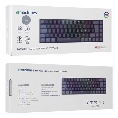 ACER EAK68 SİYAH OYUNCU KLAVYE