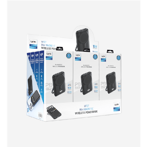 LİNKTECH WF27 10.000 MAH MAGSAFE POWERBANK (12Lİ PAKET)