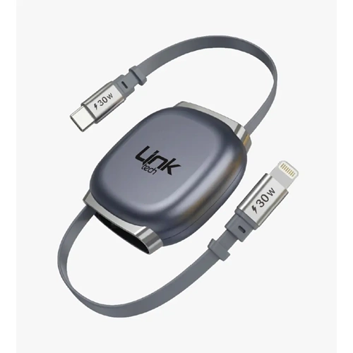 LİNKTECH KN02 30W GREY MAKARALI PD KABLO