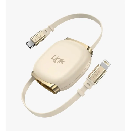 LİNKTECH KN02 30W GOLD MAKARALI PD KABLO