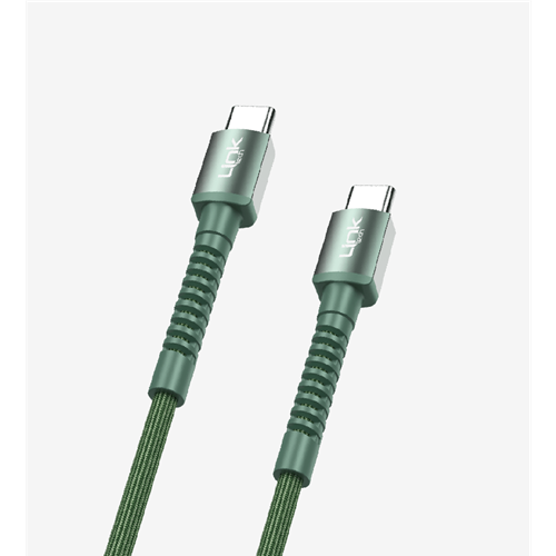 LİNKTECH K598 60W YEŞİL TYPE-C TO TYPE-C KABLO