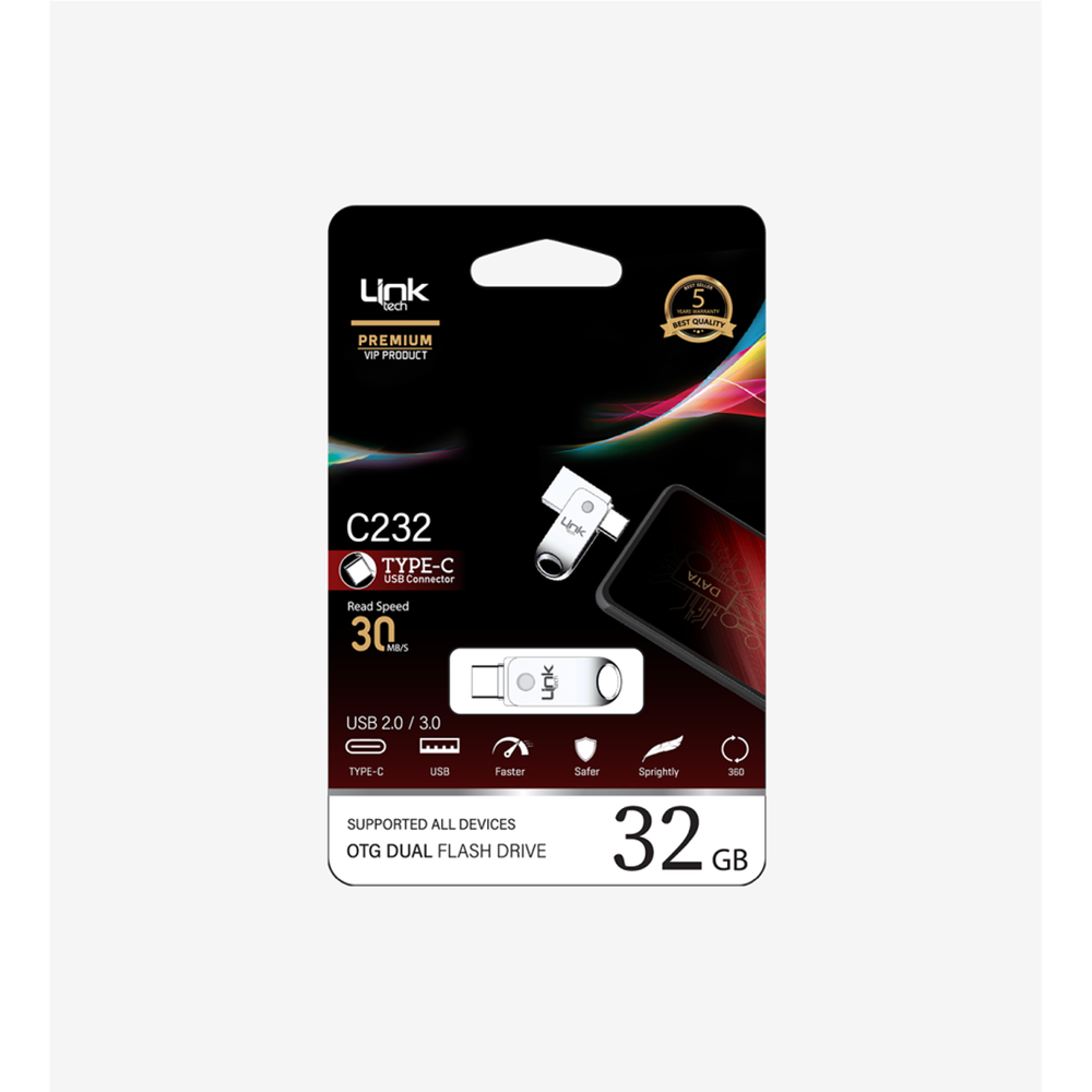 LİNKTECH C232 32 GB TYPE-C OTG FLASH BELLEK