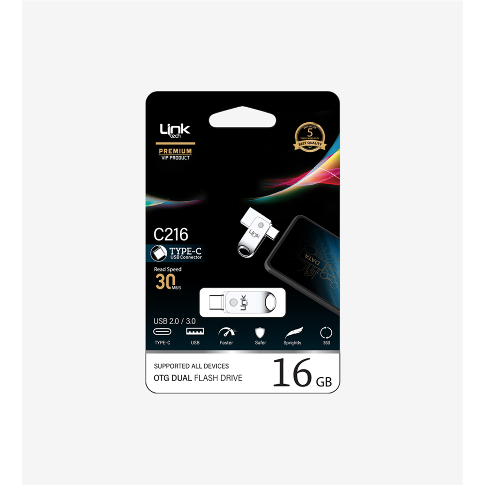 LİNKTECH C216 16 GB TYPE-C OTG FLASH BELLEK