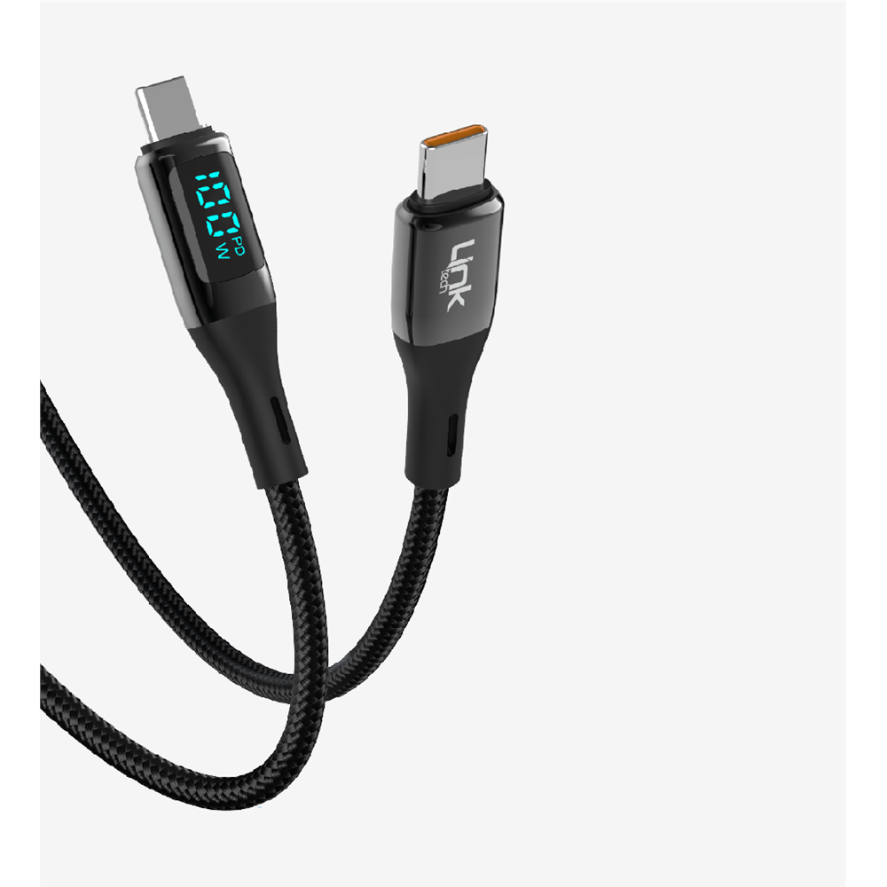 LİNKTECH K680 100W GÖSTERGELİ TYPE-C TO TYPE-C KABLO
