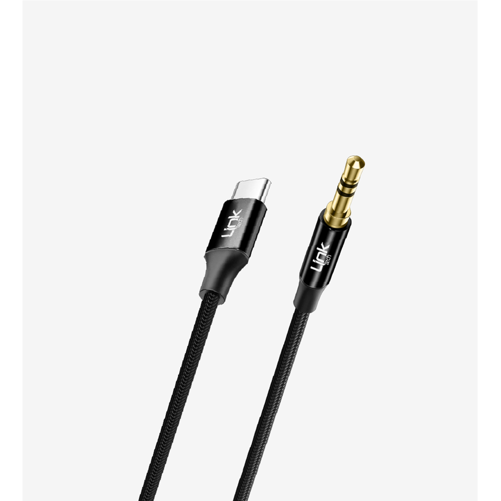 LİNKTECH A586 SİYAH TYPE-C AUX KABLO