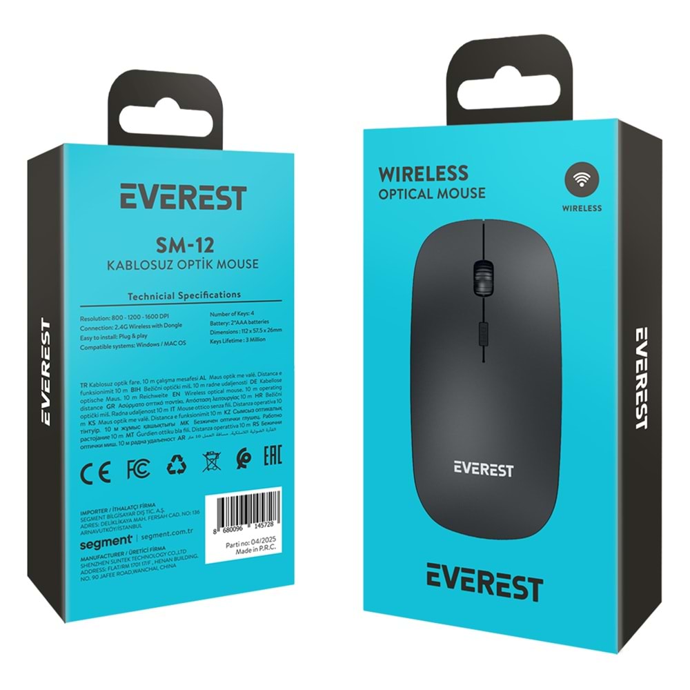 EVEREST SM-12 KABLOSUZ MOUSE