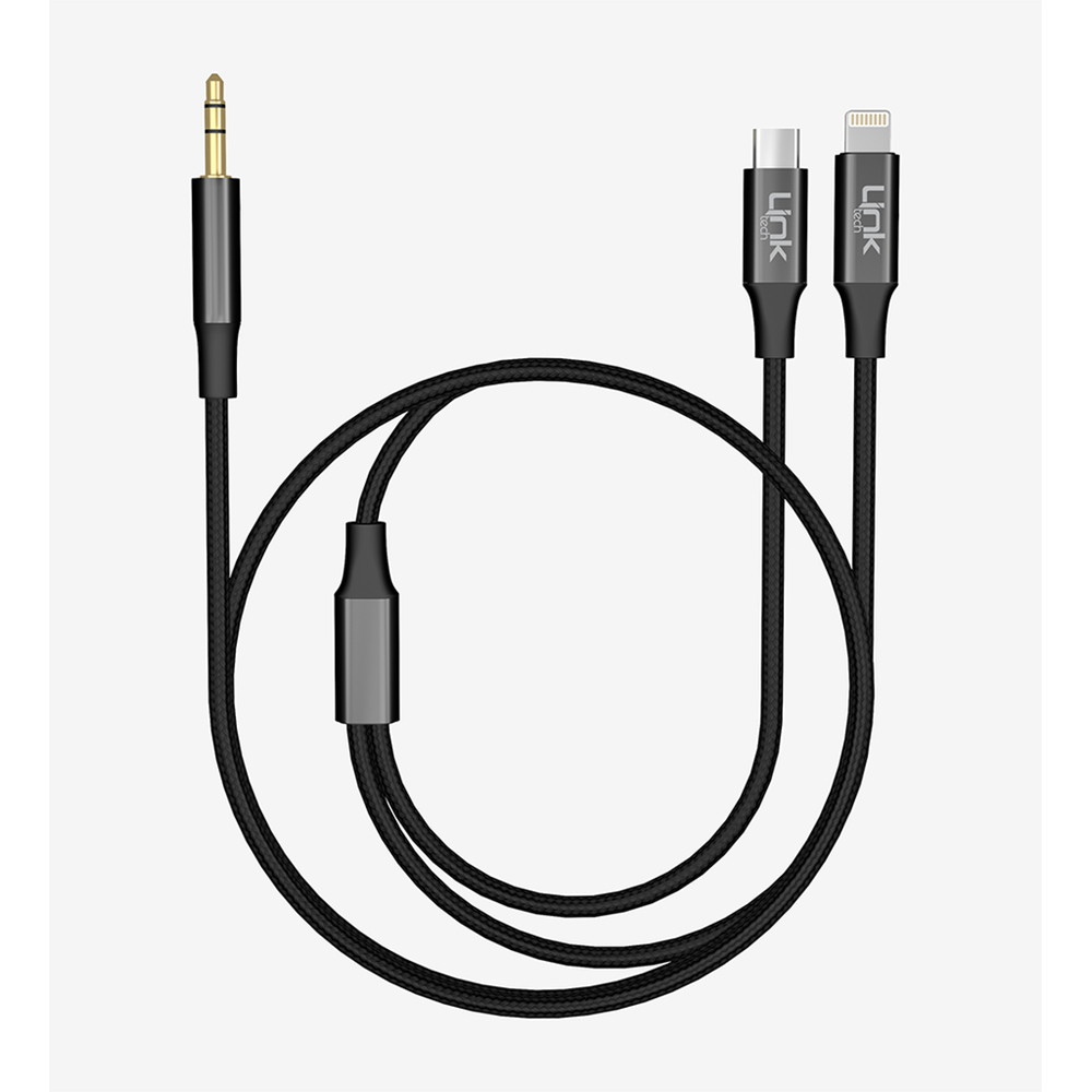 LİNKTECH A204 TYPE-C & IPHONE AUX KABLO