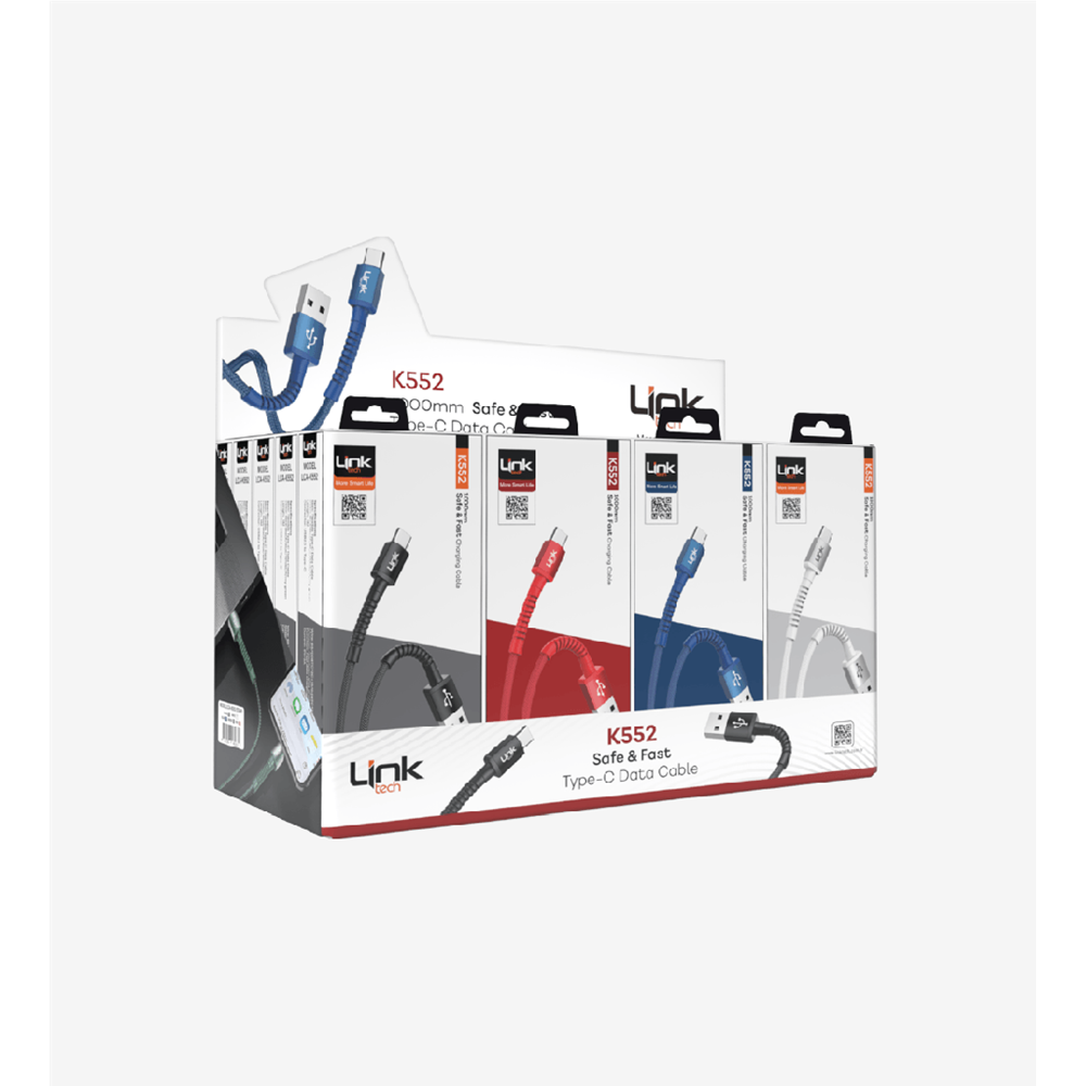 LİNKTECH K552 3A TYPE-C HASIR KABLO 20Lİ PAKET