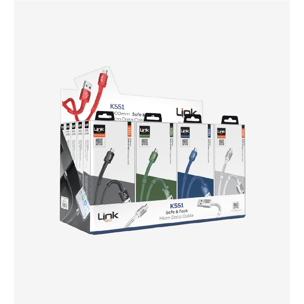 LİNKTECH K551 3A MİCRO HASIR KABLO 20Lİ PAKET