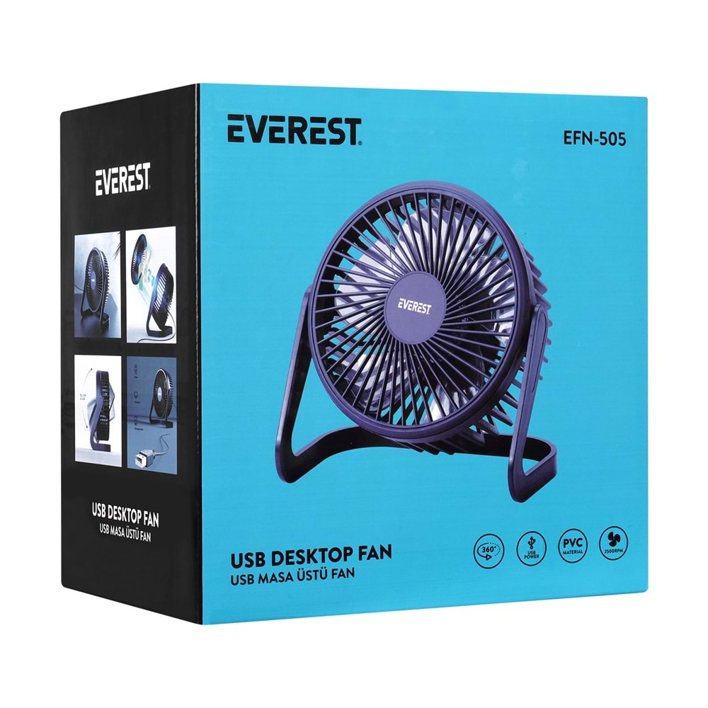 EVEREST EFN-505 LACİVERT USB FAN