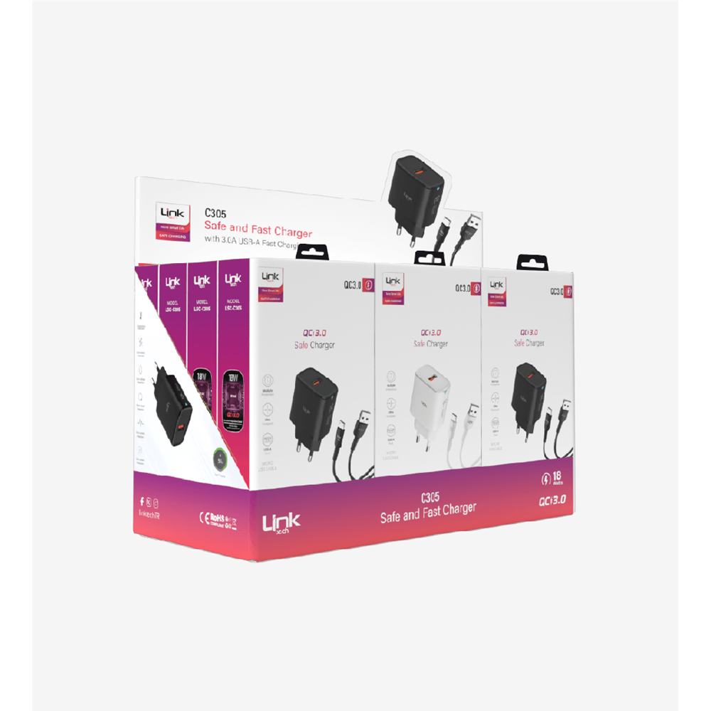 LİNKTECH C305 18W MİCRO SET 12Lİ PAKET