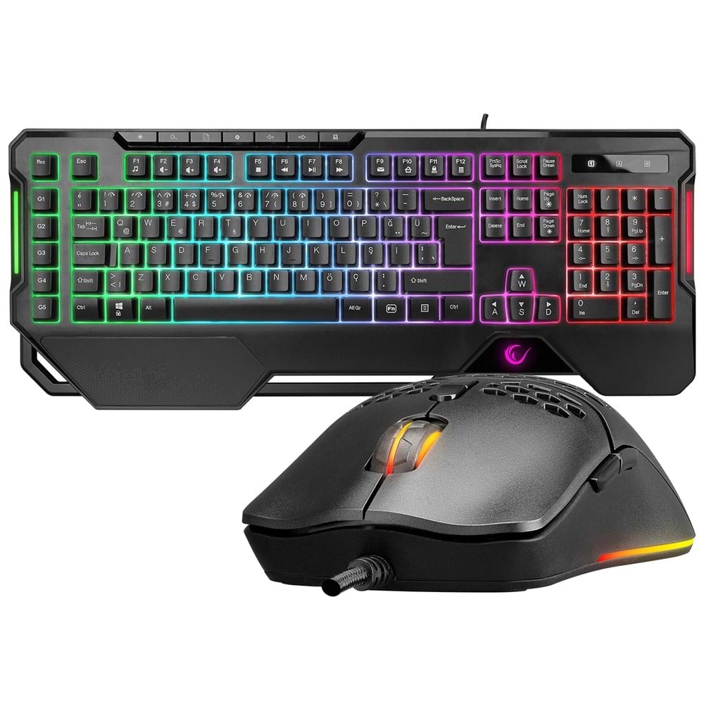 RAMPAGE KM-R96 ELEMENTAL SİYAH OYUNCU SET