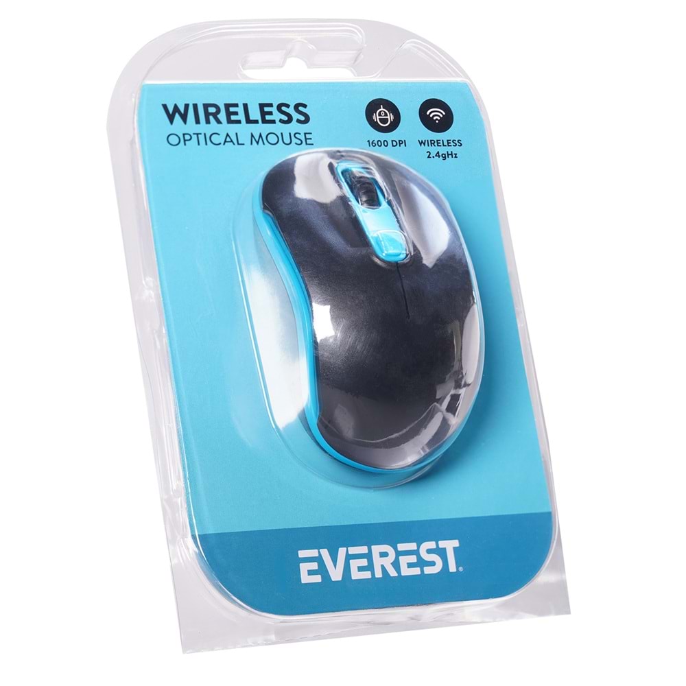 EVEREST SM-804 MAVİ KABLOSUZ MOUSE