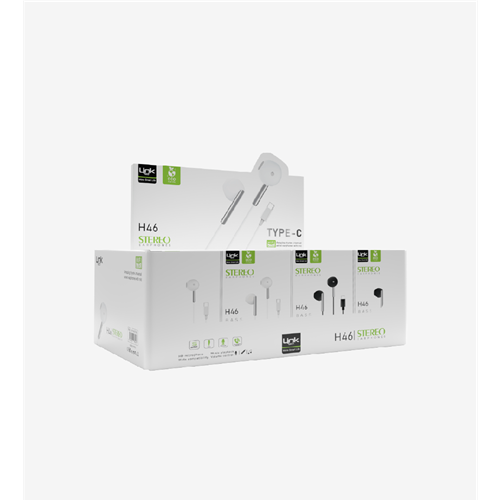 LİNKTECH H46 TYPE-C KULAKLIK (40LI PAKET)