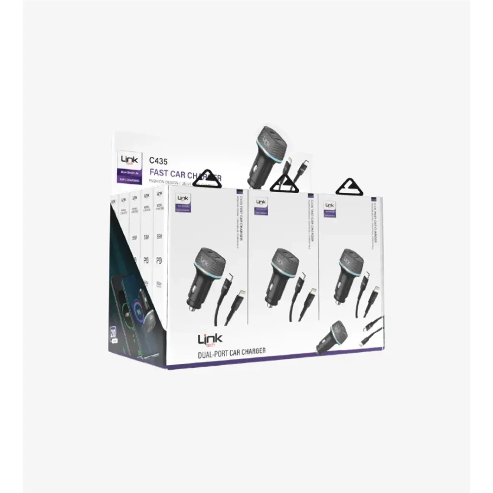 LİNKTECH C435 55W PD ARAÇ SET (20Lİ PAKET)