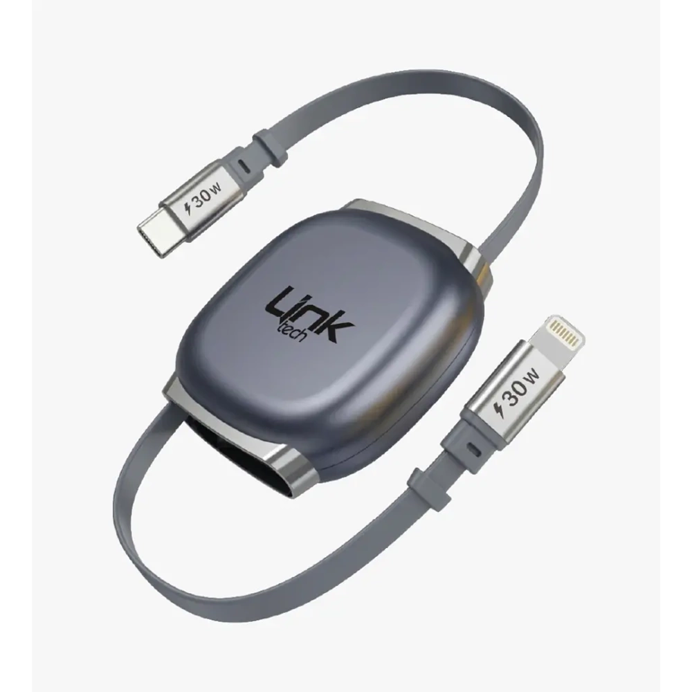LİNKTECH KN02 30W GREY MAKARALI PD KABLO